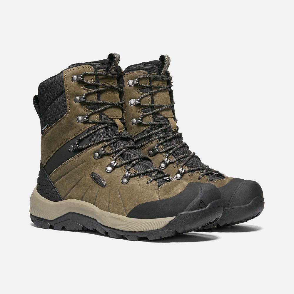 Bottes de Randonnée Keen Homme Vert Olive/Noir | Revel Iv Haute Polar | BWKDU-3267